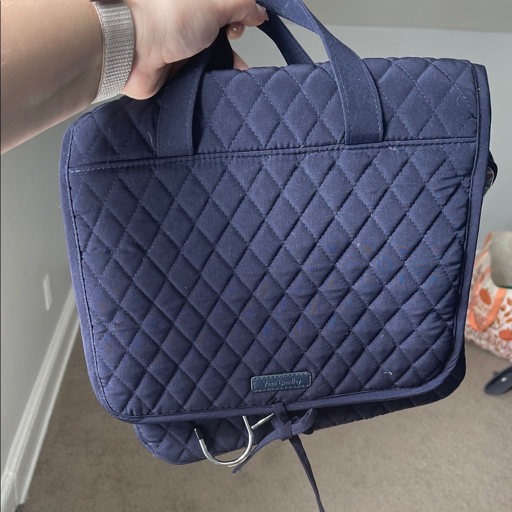 Vera Bradley Navy Quilted Toiletry Bag